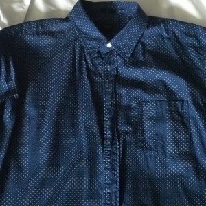 Long sleeve J Crew Pindot button up